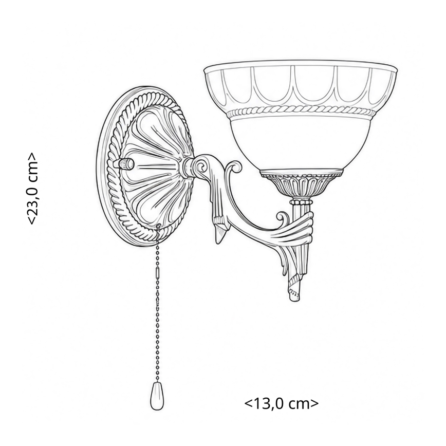 BRILAGI - Aplique de parede DAHLIA 1xE27/40W/230V latão
