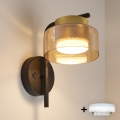 Brilagi - Aplique de parede dimável LED RGB+CCT AURA LUX 1xGX53/14W/230V 2700-6500K Wi-Fi Tuya preto/dourado