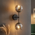 BRILAGI - Aplique de parede DIOR 2xE27/60W/230V preto/cinzento fumê