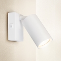 Brilagi - Aplique de parede direcional com interruptor SELE 1xGU10/30W/230V branco