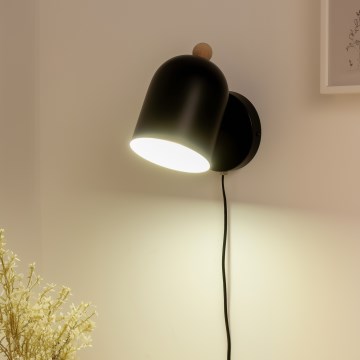 Brilagi - Aplique de parede direcional GALLION 1xE27/15W/230V preto