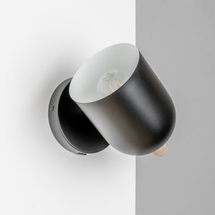 Brilagi - Aplique de parede direcional GALLION 1xE27/15W/230V preto