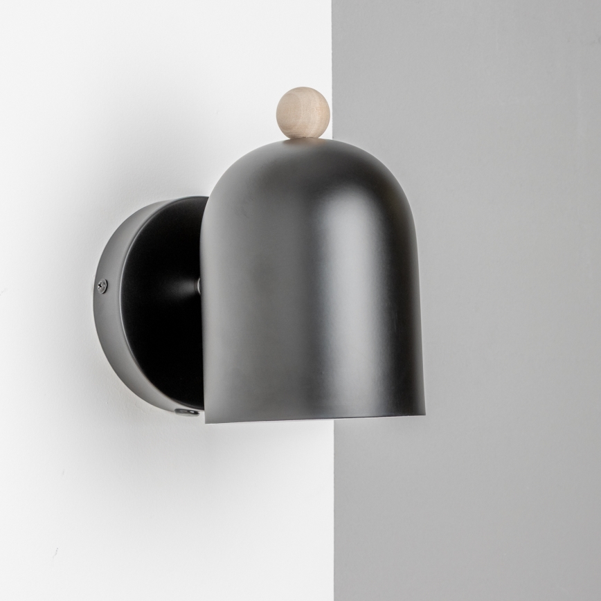 Brilagi - Aplique de parede direcional GALLION 1xE27/15W/230V preto
