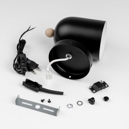 Brilagi - Aplique de parede direcional GALLION 1xE27/15W/230V preto