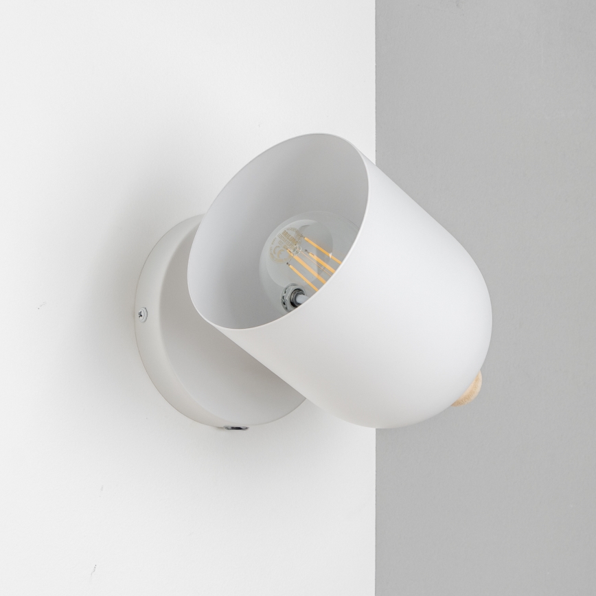 Brilagi - Aplique de parede direcionável GALLION 1xE27/15W/230V branco