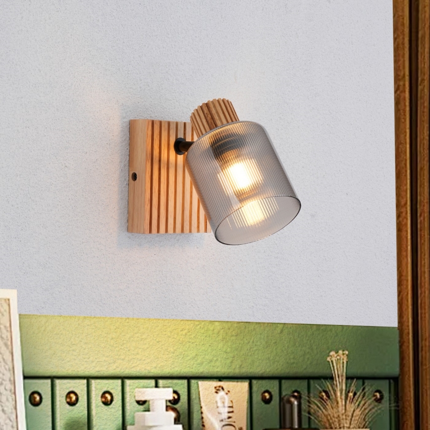 Brilagi - Aplique de parede direcionável HYGGE 1xE14/15W/230V seringueira/fumê