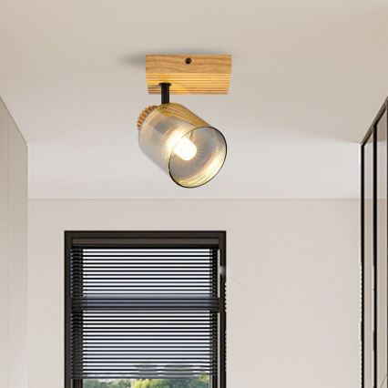 Brilagi - Aplique de parede direcionável HYGGE 1xE14/15W/230V seringueira/fumê