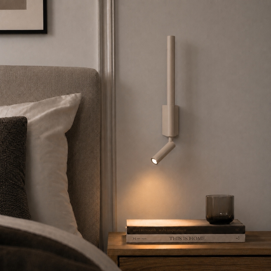 BRILAGI - Aplique de parede direcionável LED VIXON LED/3W/230V + LED/5W, bege, IRC 90