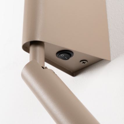BRILAGI - Aplique de parede direcionável LED VIXON LED/3W/230V + LED/5W, bege, IRC 90