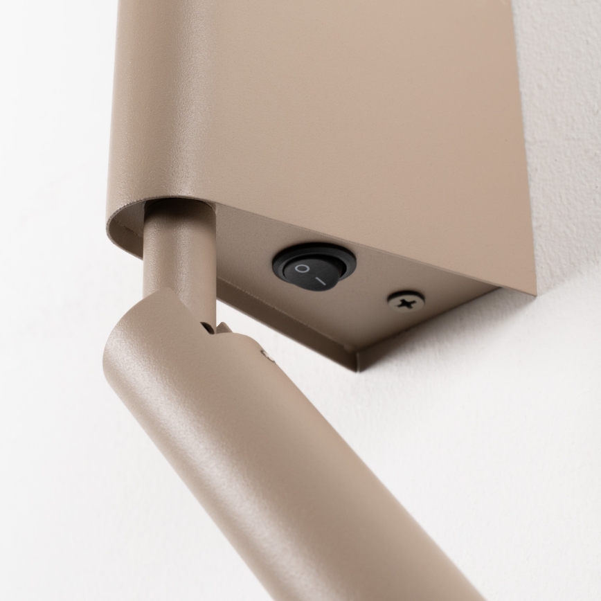BRILAGI - Aplique de parede direcionável LED VIXON LED/3W/230V + LED/5W, bege, IRC 90