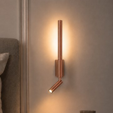 BRILAGI - Aplique de parede direcionável VIXON LED/3W/230V + LED/5W, acabamento bronze, CRI 90