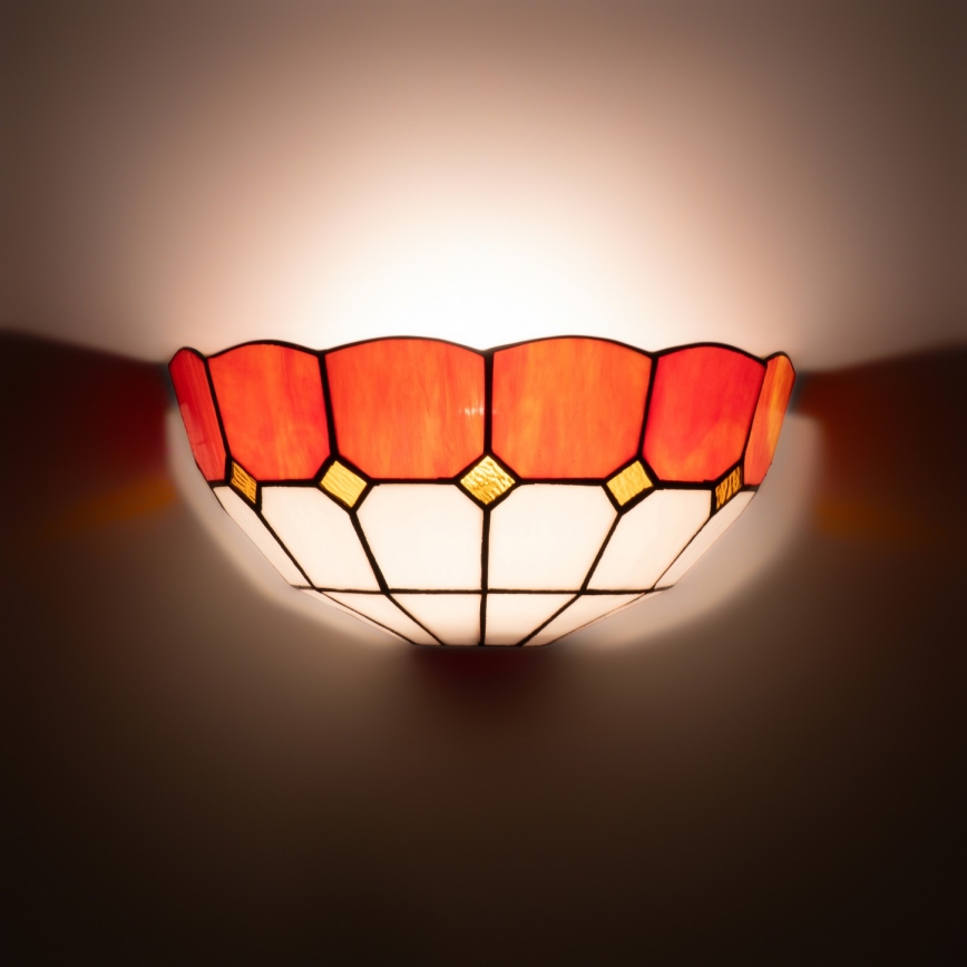 Brilagi - Aplique de parede em vitral estilo Tiffany SIENNA 1xE14/40W/230V