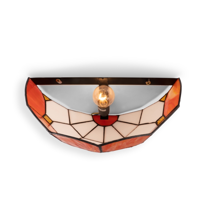 Brilagi - Aplique de parede em vitral estilo Tiffany SIENNA 1xE14/40W/230V