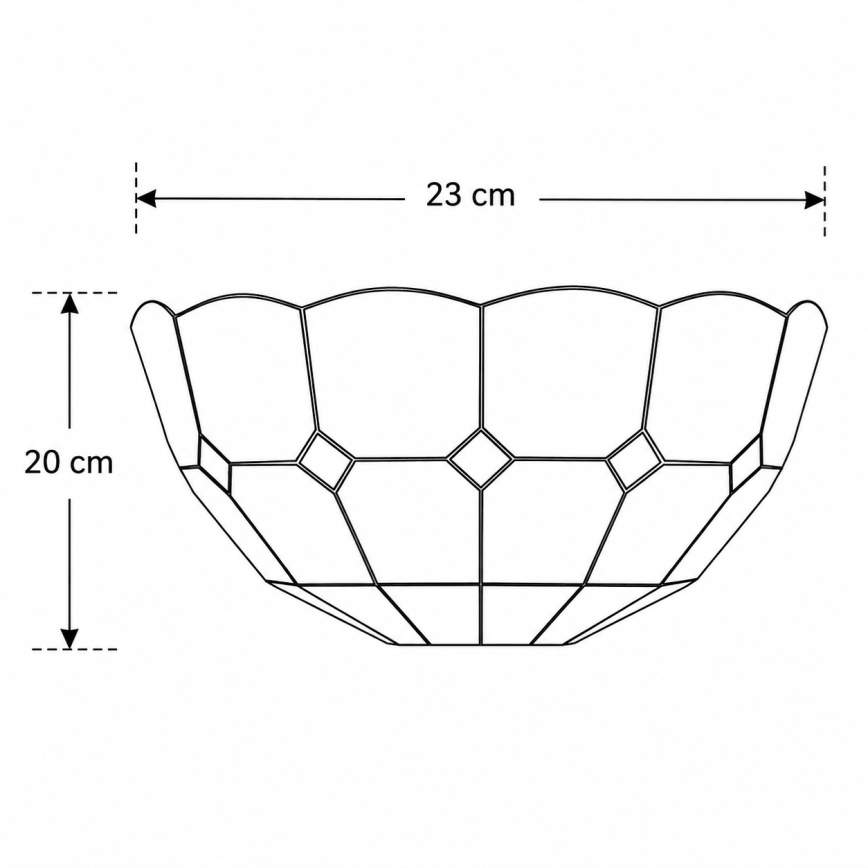 Brilagi - Aplique de parede em vitral estilo Tiffany SIENNA 1xE14/40W/230V