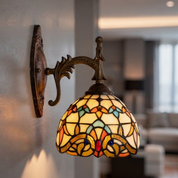 Brilagi - Aplique de parede em vitral Tiffany MIRABELLA 1xE14/40W/230V