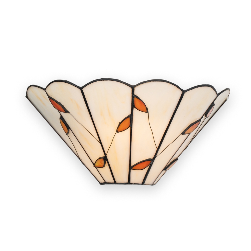 Brilagi - Aplique de parede estilo Tiffany em vitral FOLIA 1xE14/40W/230V