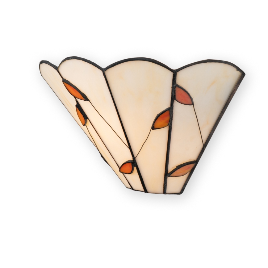 Brilagi - Aplique de parede estilo Tiffany em vitral FOLIA 1xE14/40W/230V