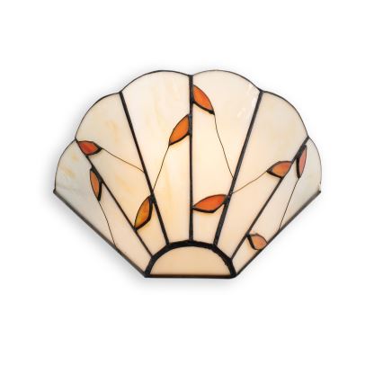Brilagi - Aplique de parede estilo Tiffany em vitral FOLIA 1xE14/40W/230V