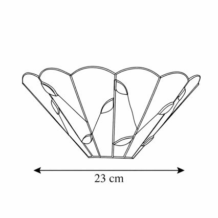 Brilagi - Aplique de parede estilo Tiffany em vitral FOLIA 1xE14/40W/230V