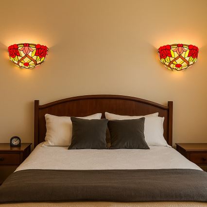 Brilagi - Aplique de parede estilo Tiffany GARLAN 1xE14/40W/230V
