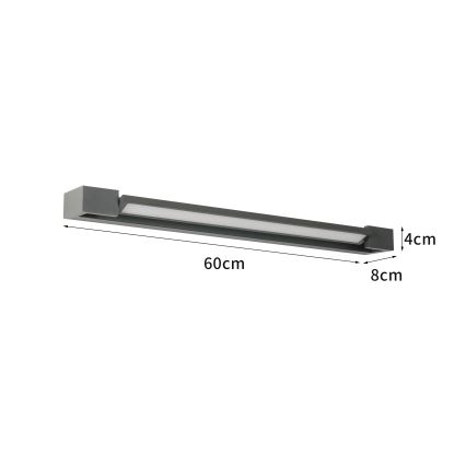 Brilagi - Aplique de parede exterior LED AQUA LINE LED/18W/230V 60 cm IP44 antracite CRI 90