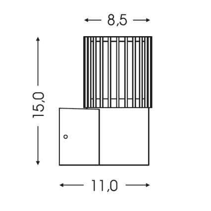 BRILAGI - Aplique de parede exterior ARMOR 1xGU10/35W/230V IP44 antracite