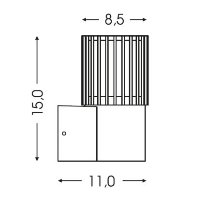 BRILAGI - Aplique de parede exterior ARMOR 1xGU10/35W/230V IP44 cinzento
