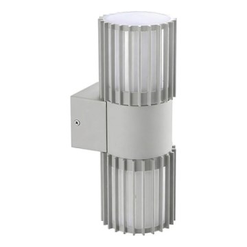 BRILAGI - Aplique de parede exterior ARMOR 2xGU10/35W/230V IP44 cinzento