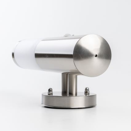 BRILAGI - Aplique de parede exterior com sensor ELIA 1xE27/20W/230V IP44 cromado fosco