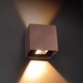 Brilagi - Aplique de parede exterior CUBE LED/6W/230V castanho IP54