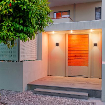 Brilagi - Aplique de parede exterior CUBE LED/6W/230V castanho IP54