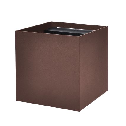 Brilagi - Aplique de parede exterior CUBE LED/6W/230V castanho IP54