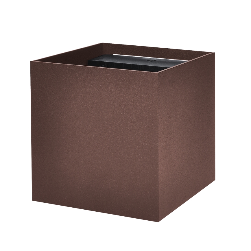 Brilagi - Aplique de parede exterior CUBE LED/6W/230V castanho IP54
