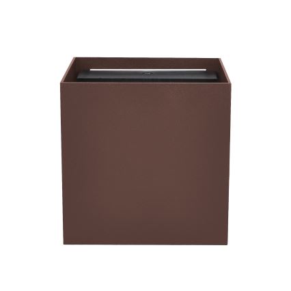 Brilagi - Aplique de parede exterior CUBE LED/6W/230V castanho IP54