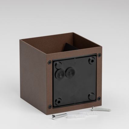 BRILAGI - Aplique de parede exterior CUBE LED/6W/230V castanho IP54
