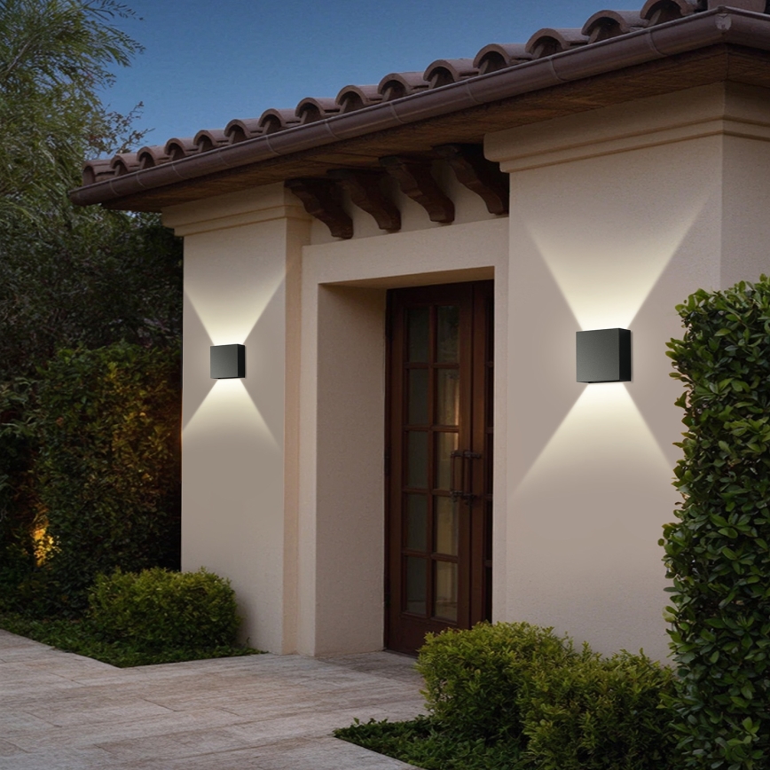 Brilagi - Aplique de parede exterior DOUBLERAY LED/4W/230V preto IP65