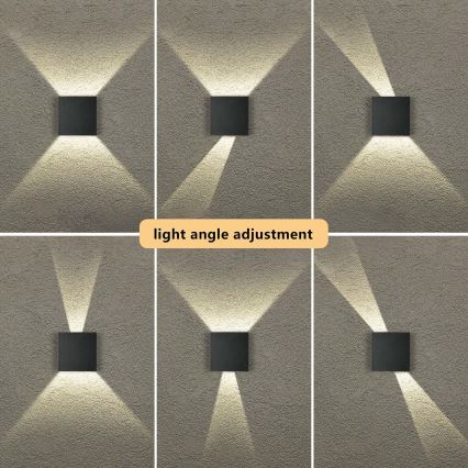 Brilagi - Aplique de parede exterior DOUBLERAY LED/4W/230V preto IP65