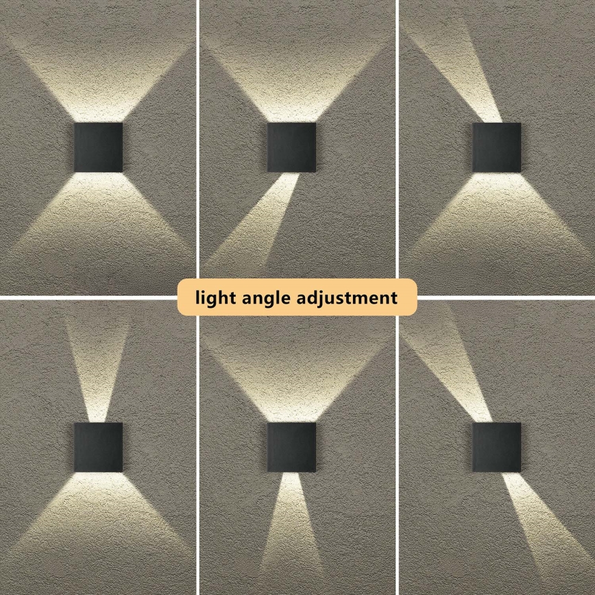 Brilagi - Aplique de parede exterior DOUBLERAY LED/4W/230V preto IP65