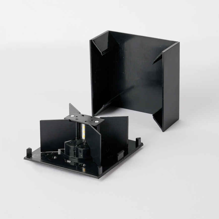 Brilagi - Aplique de parede exterior DOUBLERAY LED/4W/230V preto IP65