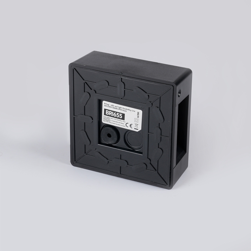 Brilagi - Aplique de parede exterior DOUBLERAY LINE LED/6W/230V preto IP54
