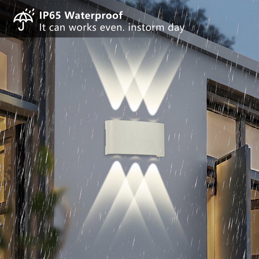 Brilagi - Aplique de parede exterior FLAREBOX LED/6W/230V branco IP65