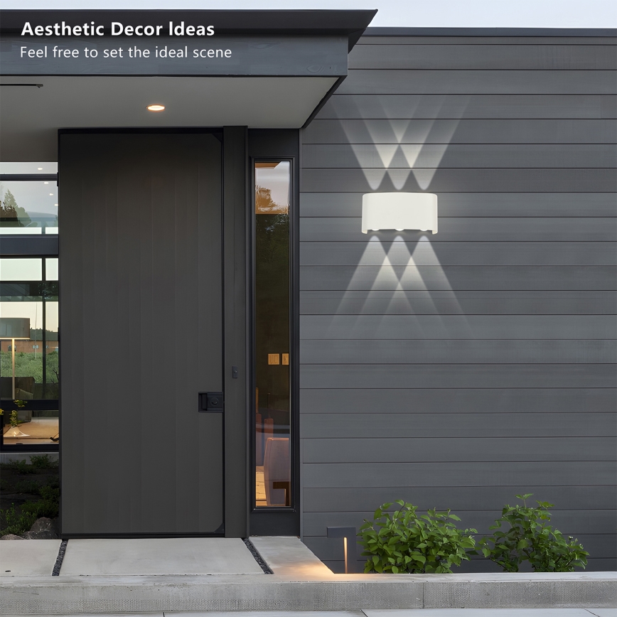 Brilagi - Aplique de parede exterior FLAREBOX LED/6W/230V branco IP65