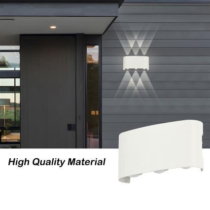 Brilagi - Aplique de parede exterior FLAREBOX LED/6W/230V branco IP65