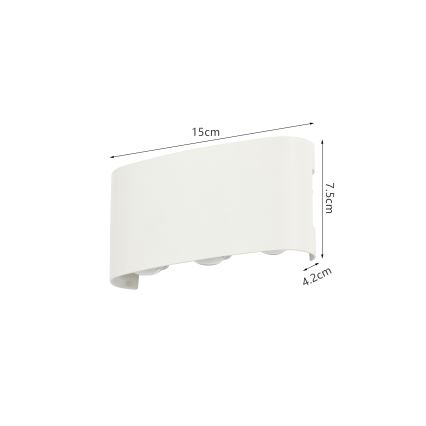 Brilagi - Aplique de parede exterior FLAREBOX LED/6W/230V branco IP65
