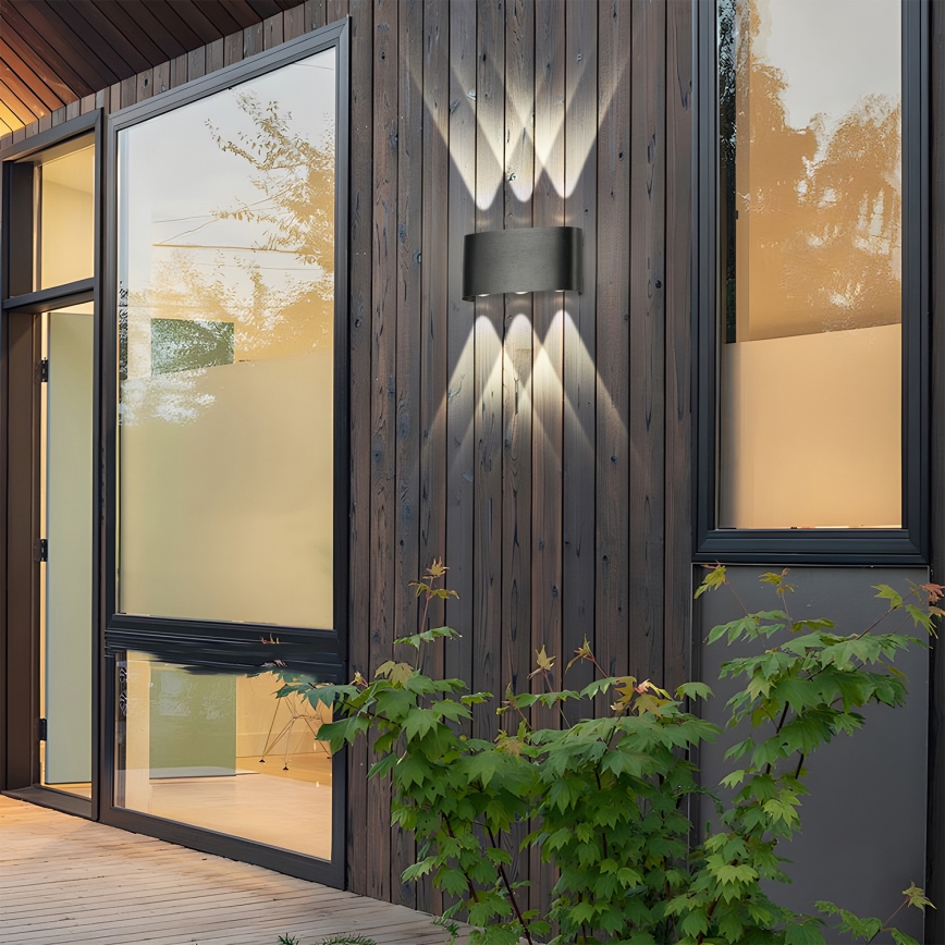 Brilagi - Aplique de parede exterior FLAREBOX LED/6W/230V preto IP65