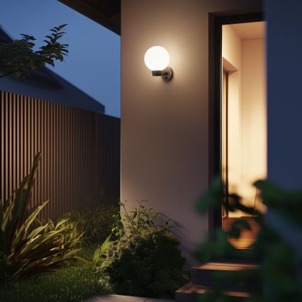 Brilagi - Aplique de parede exterior HARBOR 1xE27/40W/230V IP33 antracite/branco