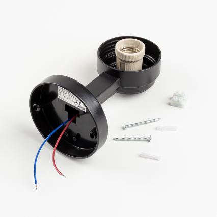 Brilagi - Aplique de parede exterior HARBOR 1xE27/40W/230V IP33 preto/transparente