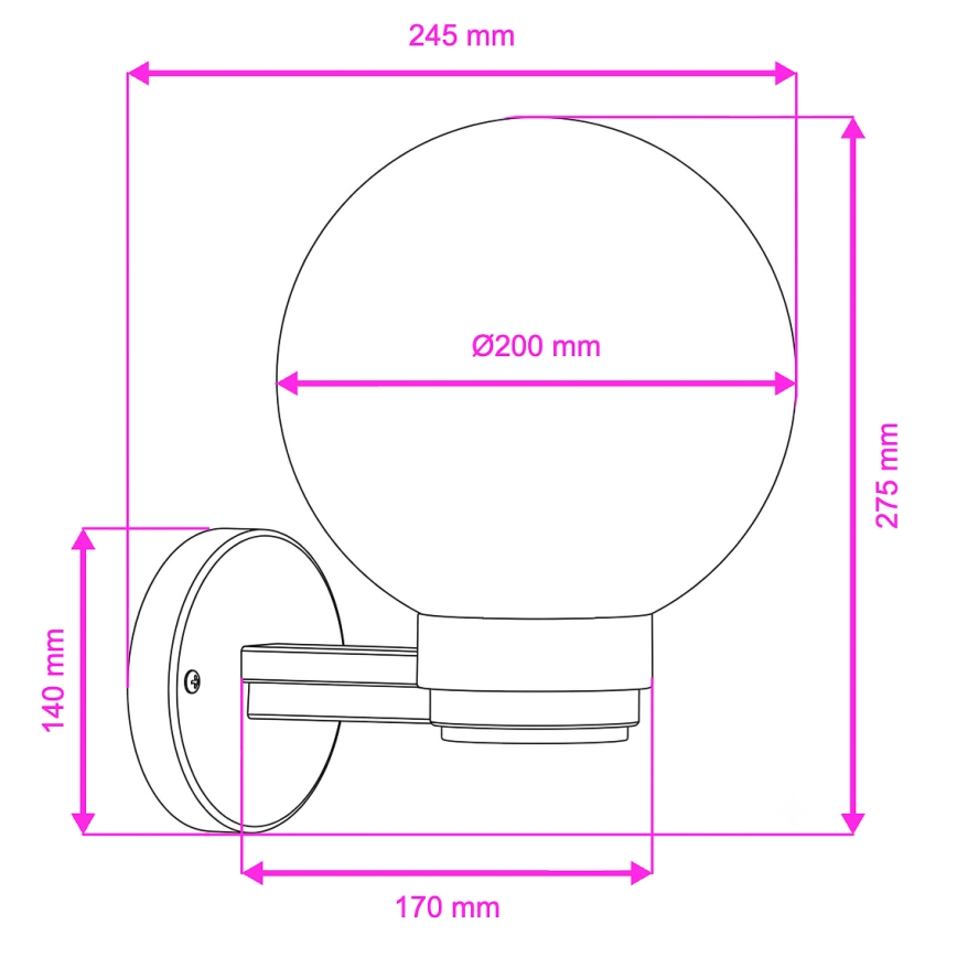 Brilagi - Aplique de parede exterior HARBOR 1xE27/40W/230V IP33 preto/transparente