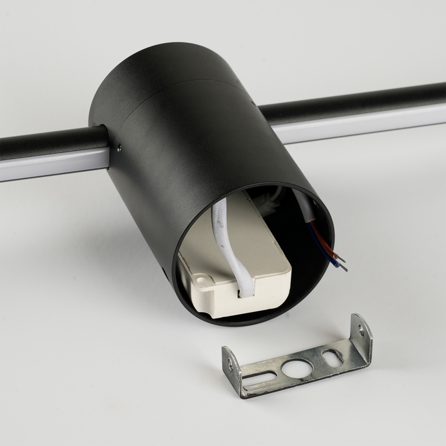 Brilagi - Aplique de parede LED para exterior AURA LED/20W/230V 3000K IP54 97 cm preto CRI 90