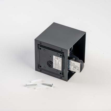 BRILAGI - Aplique de parede exterior LED com sensor CUBE LED/6W/230V, preto, IP65